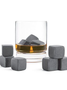 Set of 9 Whiskey Chill Stones Cubes with Bag Reusable Wine Chillers Bar